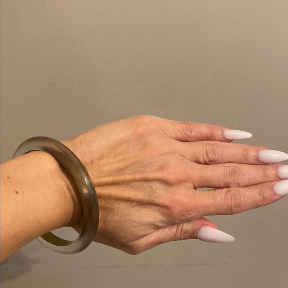 Alexis Bittar Lucite Elegant Brown Bangle Bracelet